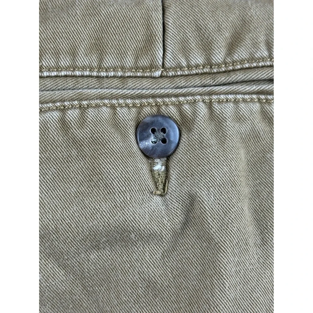 Vintage Polo Ralph Lauren Ethan Pants Men 36x30‎ Tan Pleated Chino 100% Cotton